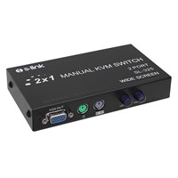 S-LINK 2port SL-325 VGAPS2 1.8m M/M Kablolu Manuel Kvm Switch