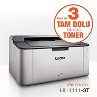 BROTHER HL-1111-3T A4 Siyah Laser Yazıcı USB 2.0 Demo2Tonerli