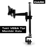 DARK 10/32 DK-AC-VM10 Hareketli Siyah 1 kollu Monitör Askı Aparatı